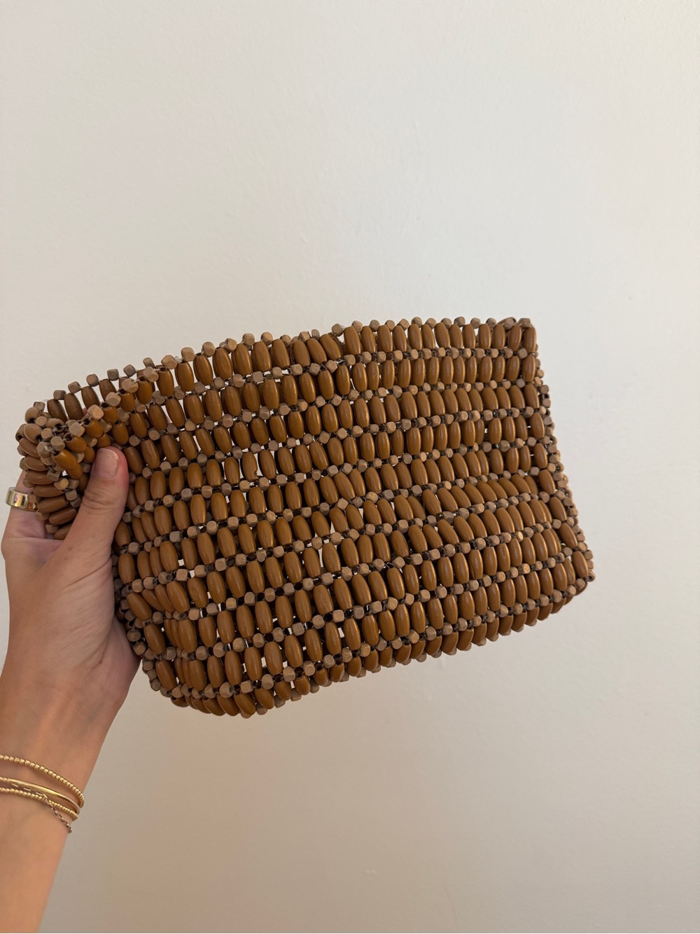 Brown Beaded Purse